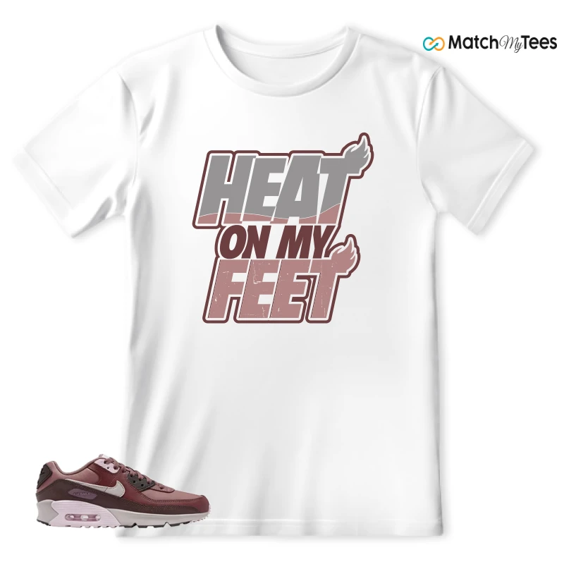 NIKE AIR MAX 90 LEATHER SMOKEY MAUVE EARTH SNEAKER Matching Tees t-shirt