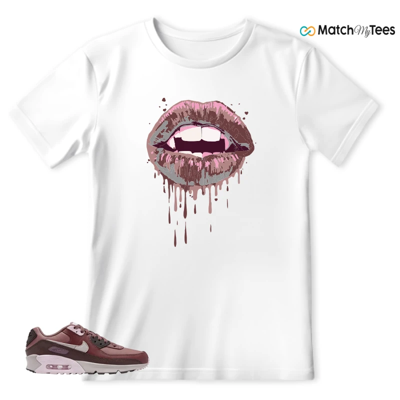 NIKE AIR MAX 90 LEATHER SMOKEY MAUVE EARTH SNEAKER Matching Tees t-shirt