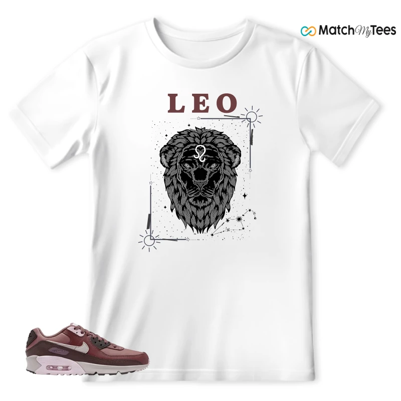 NIKE AIR MAX 90 LEATHER SMOKEY MAUVE EARTH SNEAKER Matching Tees T-shirt for Men