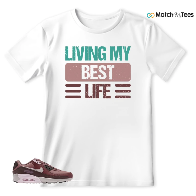 NIKE AIR MAX 90 LEATHER SMOKEY MAUVE EARTH SNEAKER Matching Tees t-shirt