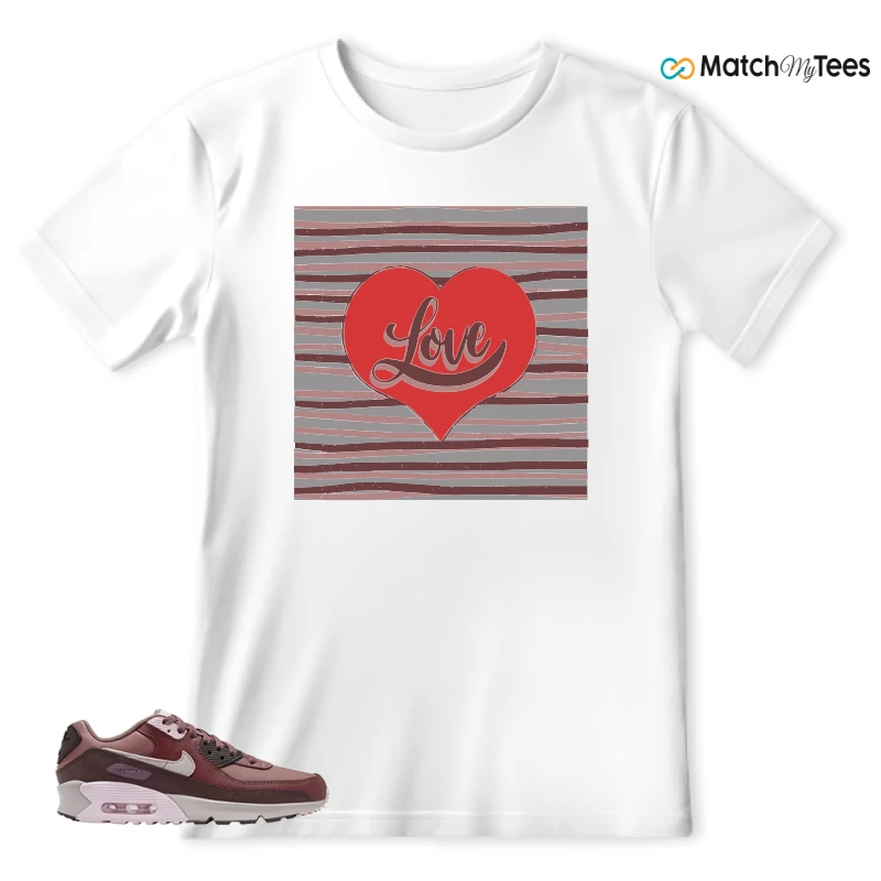 NIKE AIR MAX 90 LEATHER SMOKEY MAUVE EARTH SNEAKER Matching Tees t-shirt