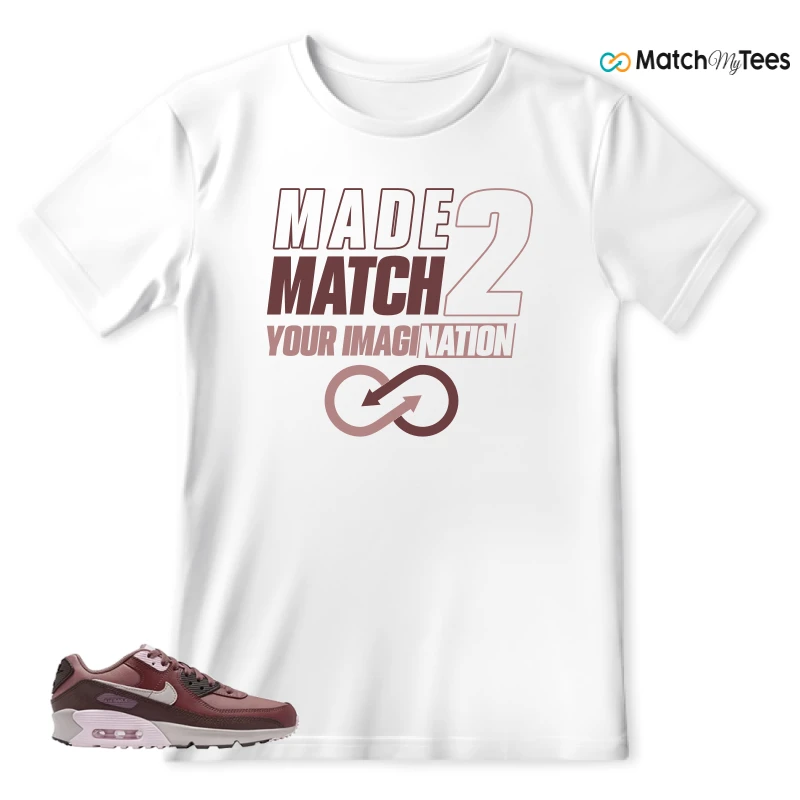 NIKE AIR MAX 90 LEATHER SMOKEY MAUVE EARTH SNEAKER Matching Tees t-shirt