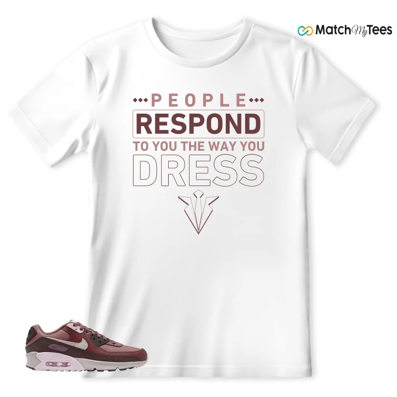 NIKE AIR MAX 90 LEATHER SMOKEY MAUVE EARTH SNEAKER Matching Tees t-shirt