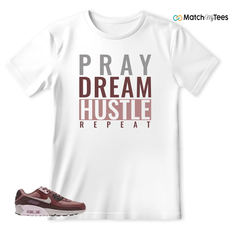 NIKE AIR MAX 90 LEATHER SMOKEY MAUVE EARTH SNEAKER Matching Tees t-shirt