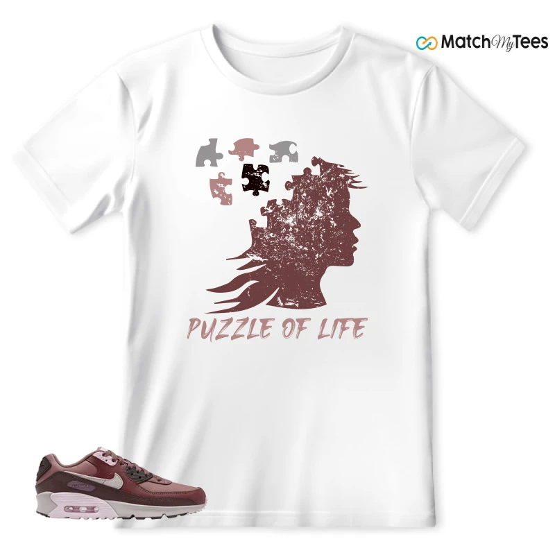 NIKE AIR MAX 90 LEATHER SMOKEY MAUVE EARTH SNEAKER Matching Tees t-shirt