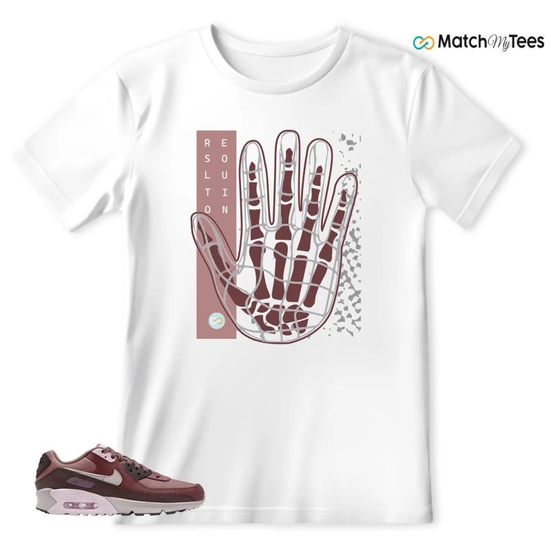 NIKE AIR MAX 90 LEATHER SMOKEY MAUVE EARTH SNEAKER Matching Tees T-shirt for Men