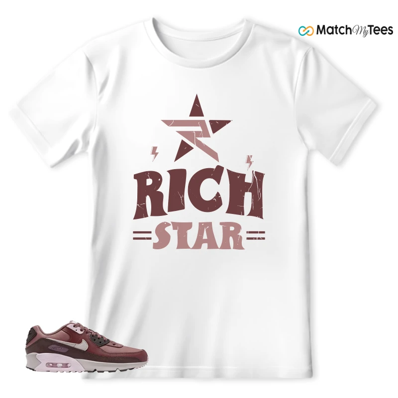 NIKE AIR MAX 90 LEATHER SMOKEY MAUVE EARTH SNEAKER Matching Tees t-shirt