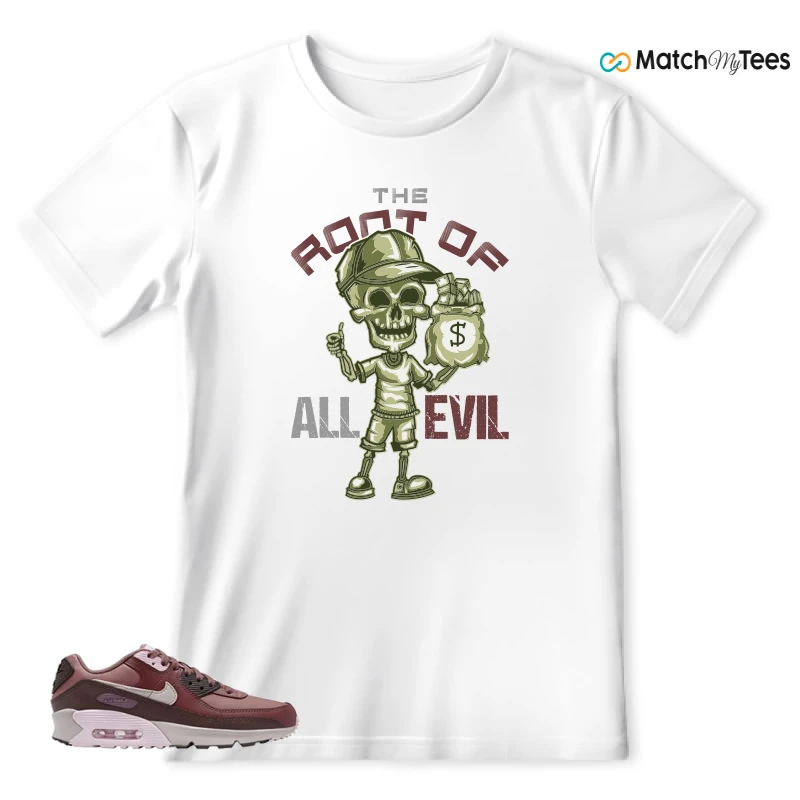 NIKE AIR MAX 90 LEATHER SMOKEY MAUVE EARTH SNEAKER Matching Tees t-shirt
