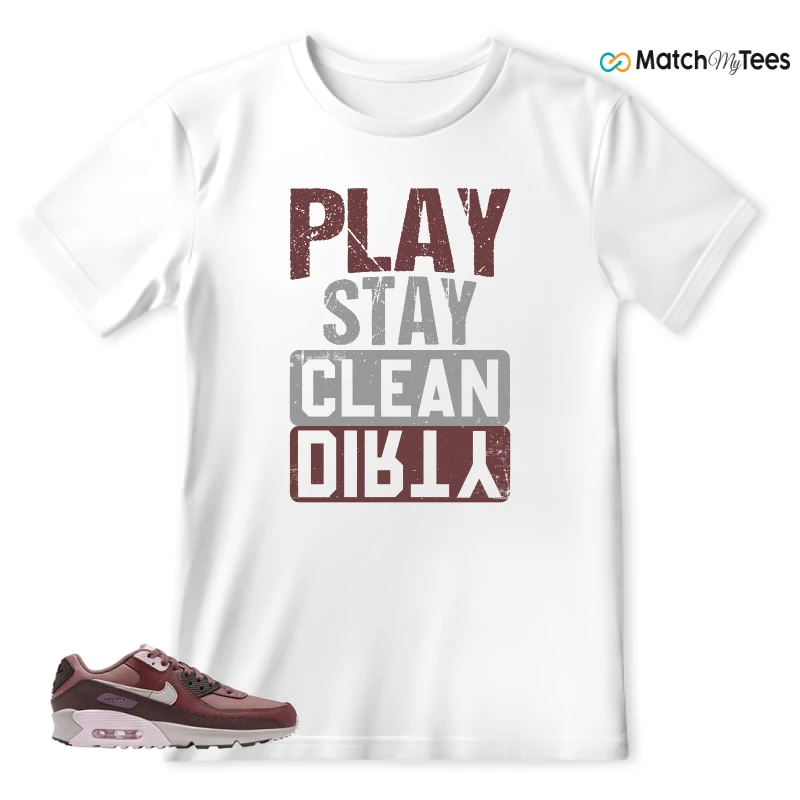 NIKE AIR MAX 90 LEATHER SMOKEY MAUVE EARTH SNEAKER Matching Tees t-shirt