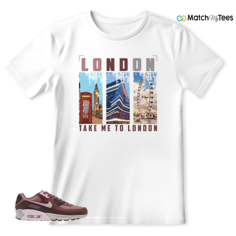 NIKE AIR MAX 90 LEATHER SMOKEY MAUVE EARTH SNEAKER Matching Tees t-shirt