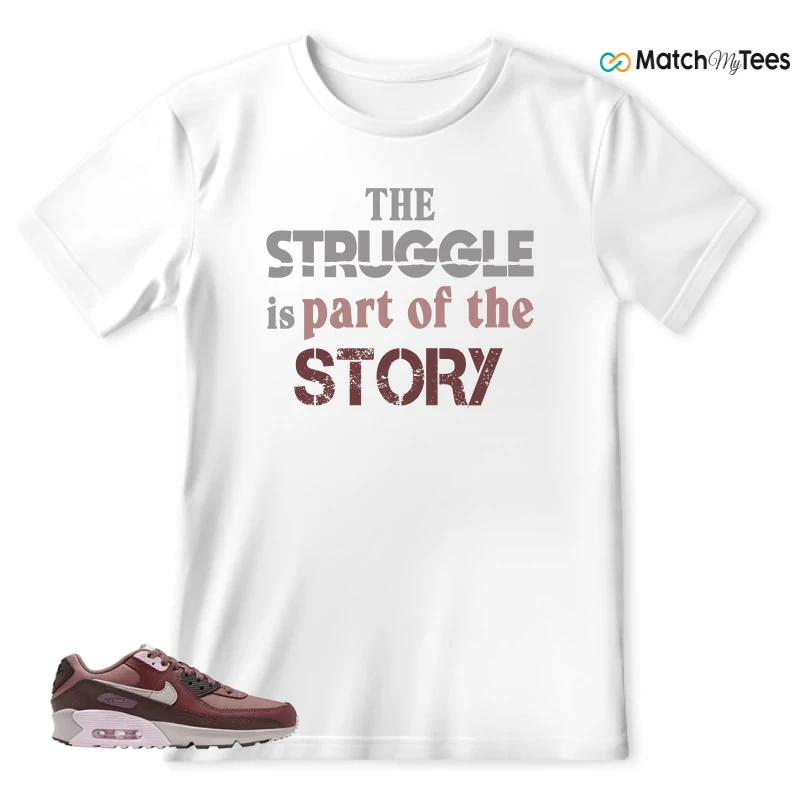NIKE AIR MAX 90 LEATHER SMOKEY MAUVE EARTH SNEAKER Matching Tees t-shirt