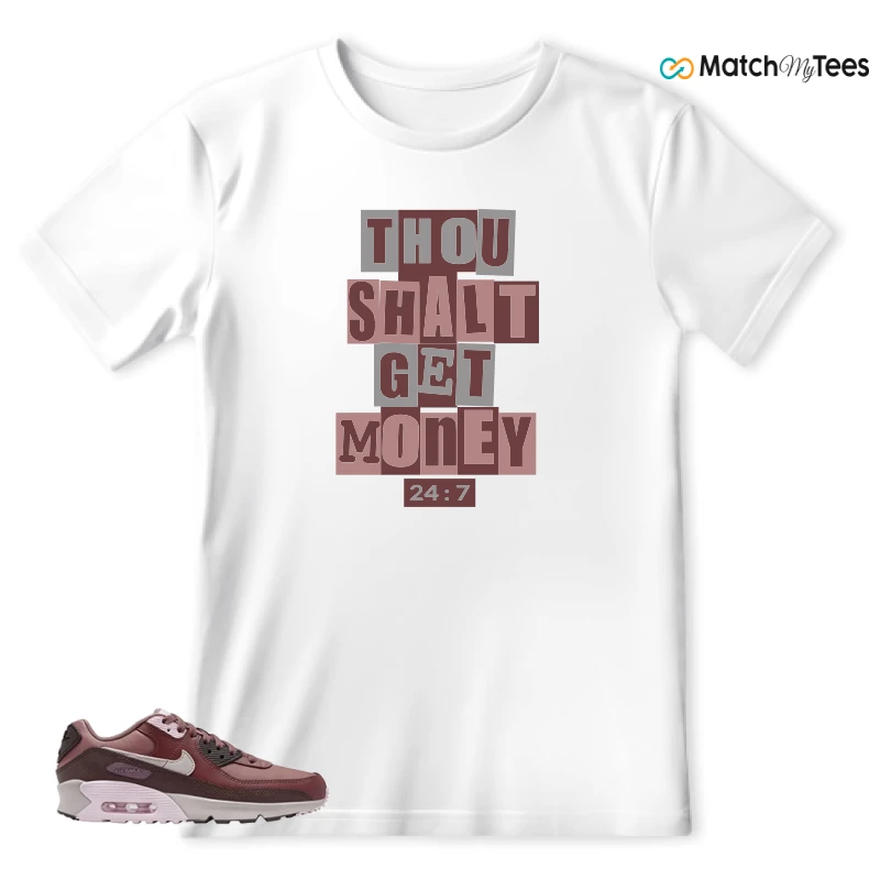NIKE AIR MAX 90 LEATHER SMOKEY MAUVE EARTH SNEAKER Matching Tees t-shirt