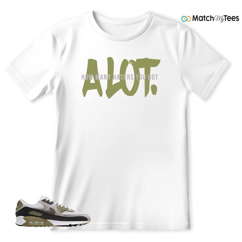NIKE AIR MAX 90 LIGHT BONE NEUTRAL OLIVE SNEAKER Matching Tees t-shirt
