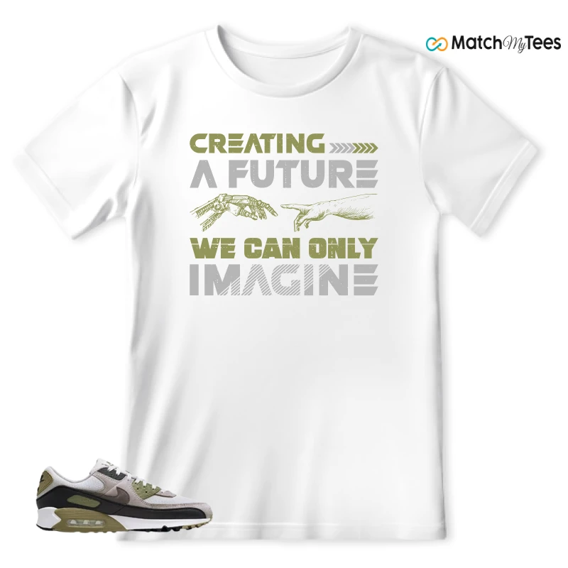 NIKE AIR MAX 90 LIGHT BONE NEUTRAL OLIVE SNEAKER Matching Tees t-shirt