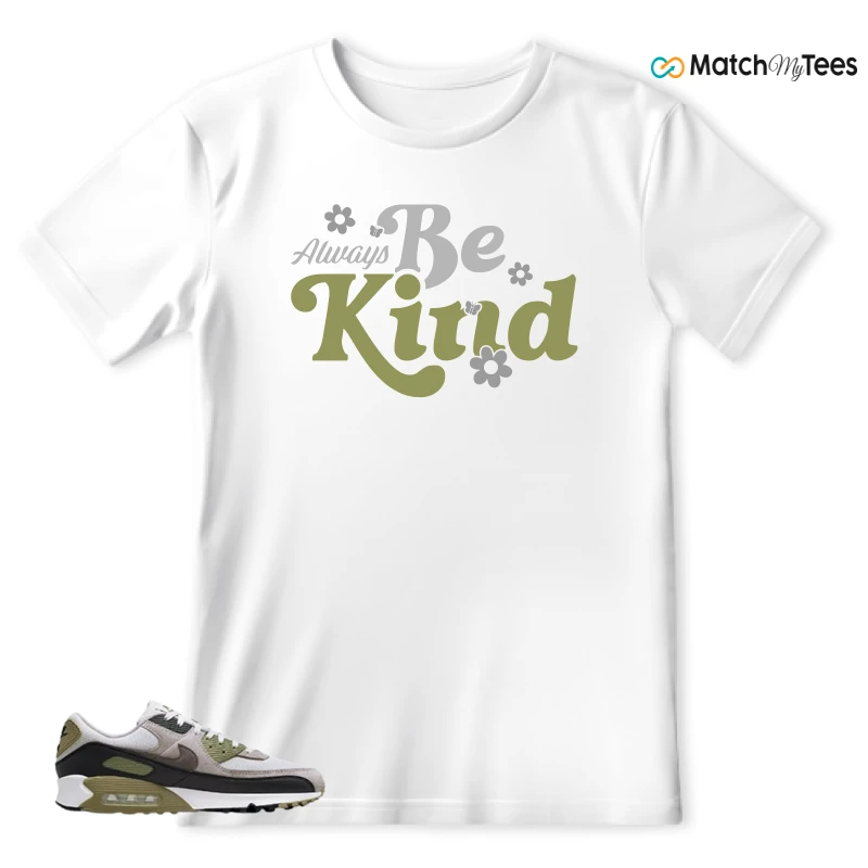 NIKE AIR MAX 90 LIGHT BONE NEUTRAL OLIVE SNEAKER Matching Tees t-shirt