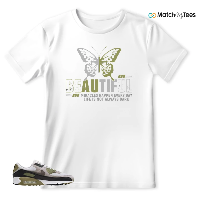 NIKE AIR MAX 90 LIGHT BONE NEUTRAL OLIVE SNEAKER Matching Tees t-shirt