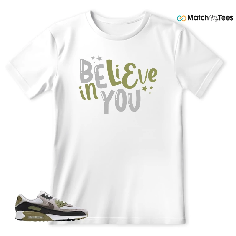 NIKE AIR MAX 90 LIGHT BONE NEUTRAL OLIVE SNEAKER Matching Tees t-shirt