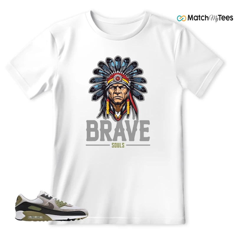 NIKE AIR MAX 90 LIGHT BONE NEUTRAL OLIVE SNEAKER Matching Tees t-shirt