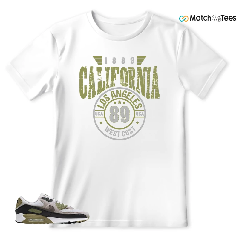 NIKE AIR MAX 90 LIGHT BONE NEUTRAL OLIVE SNEAKER Matching Tees t-shirt