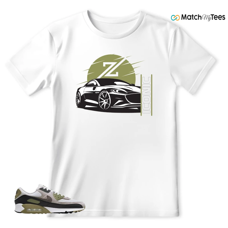 NIKE AIR MAX 90 LIGHT BONE NEUTRAL OLIVE SNEAKER Matching Tees t-shirt