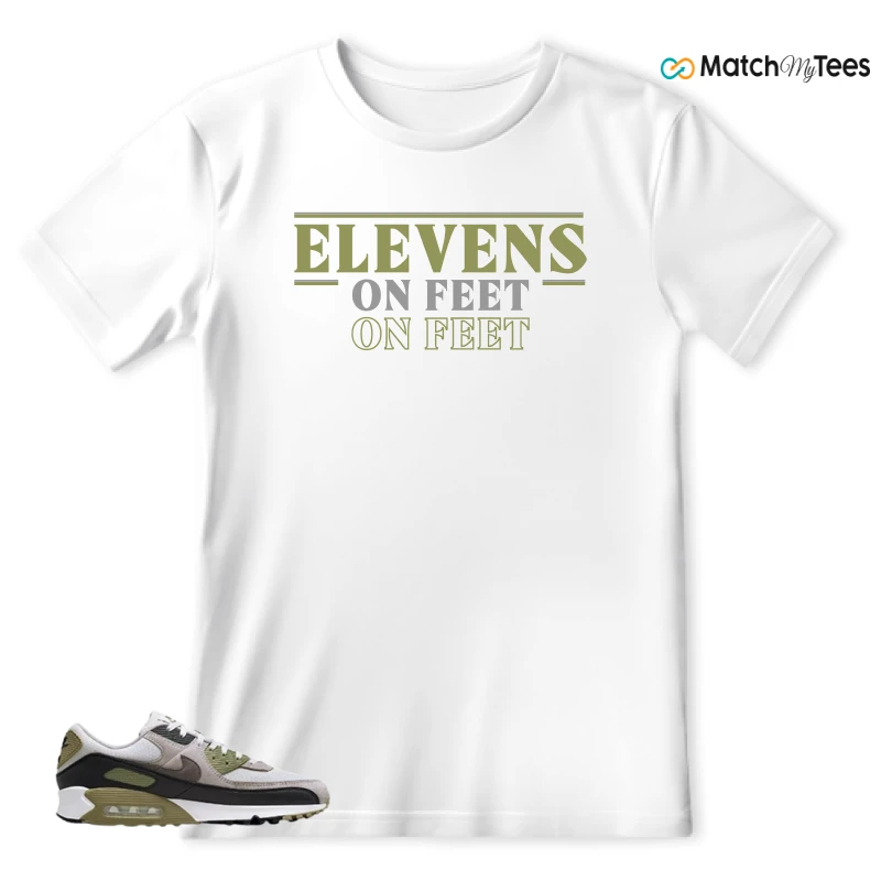 NIKE AIR MAX 90 LIGHT BONE NEUTRAL OLIVE SNEAKER Matching Tees t-shirt