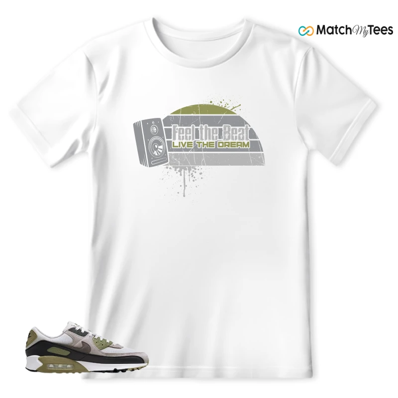 NIKE AIR MAX 90 LIGHT BONE NEUTRAL OLIVE SNEAKER Matching Tees t-shirt