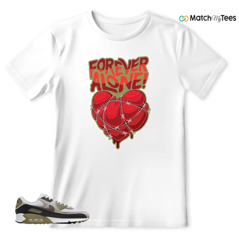 NIKE AIR MAX 90 LIGHT BONE NEUTRAL OLIVE SNEAKER Matching Tees T-shirt for Men