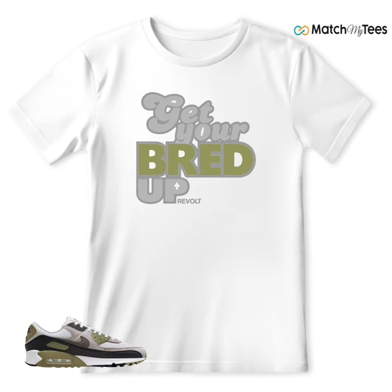 NIKE AIR MAX 90 LIGHT BONE NEUTRAL OLIVE SNEAKER Matching Tees t-shirt