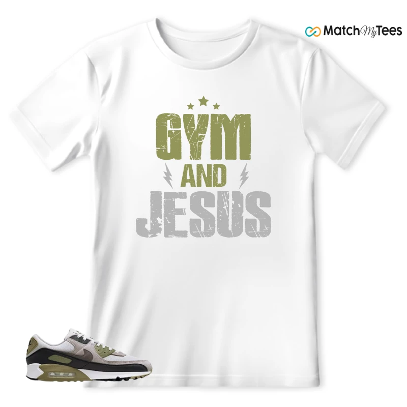 NIKE AIR MAX 90 LIGHT BONE NEUTRAL OLIVE SNEAKER Matching Tees t-shirt