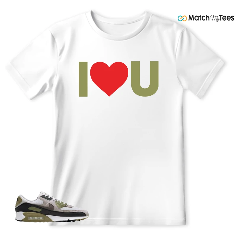 NIKE AIR MAX 90 LIGHT BONE NEUTRAL OLIVE SNEAKER Matching Tees t-shirt