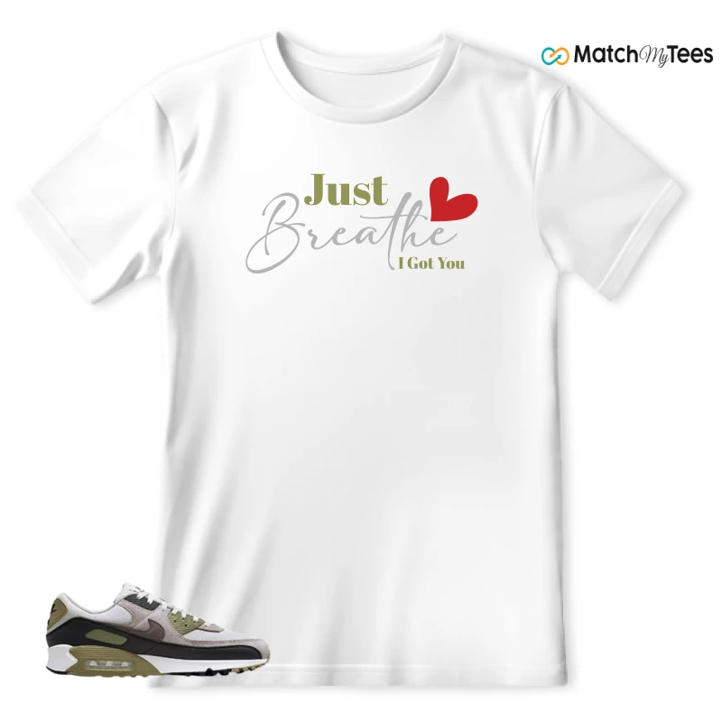 NIKE AIR MAX 90 LIGHT BONE NEUTRAL OLIVE SNEAKER Matching Tees t-shirt
