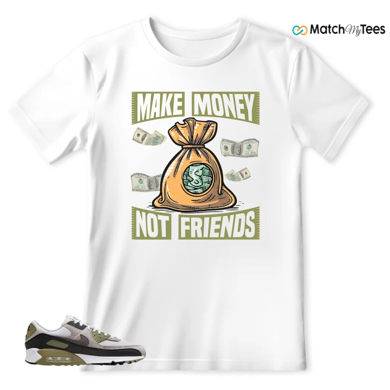 NIKE AIR MAX 90 LIGHT BONE NEUTRAL OLIVE SNEAKER Matching Tees t-shirt