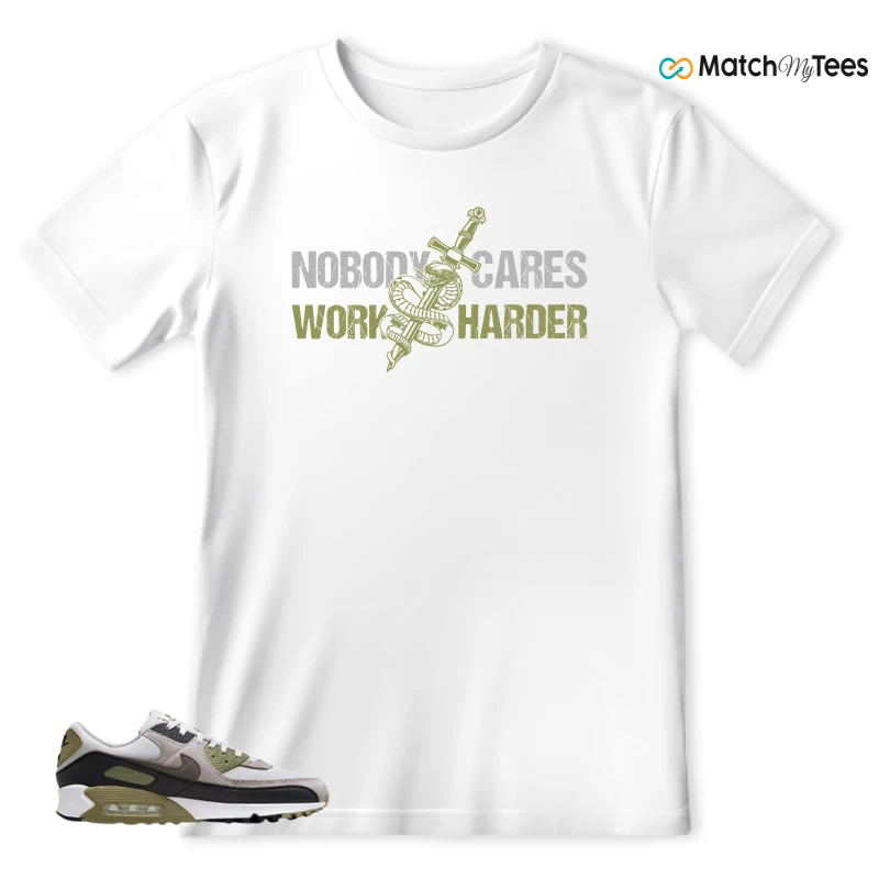 NIKE AIR MAX 90 LIGHT BONE NEUTRAL OLIVE SNEAKER Matching Tees T-shirt for Men