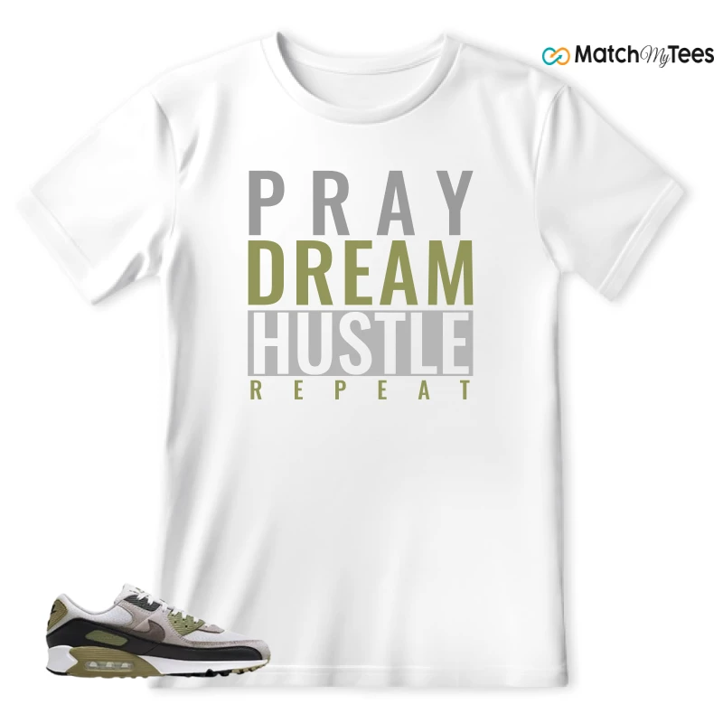 NIKE AIR MAX 90 LIGHT BONE NEUTRAL OLIVE SNEAKER Matching Tees t-shirt