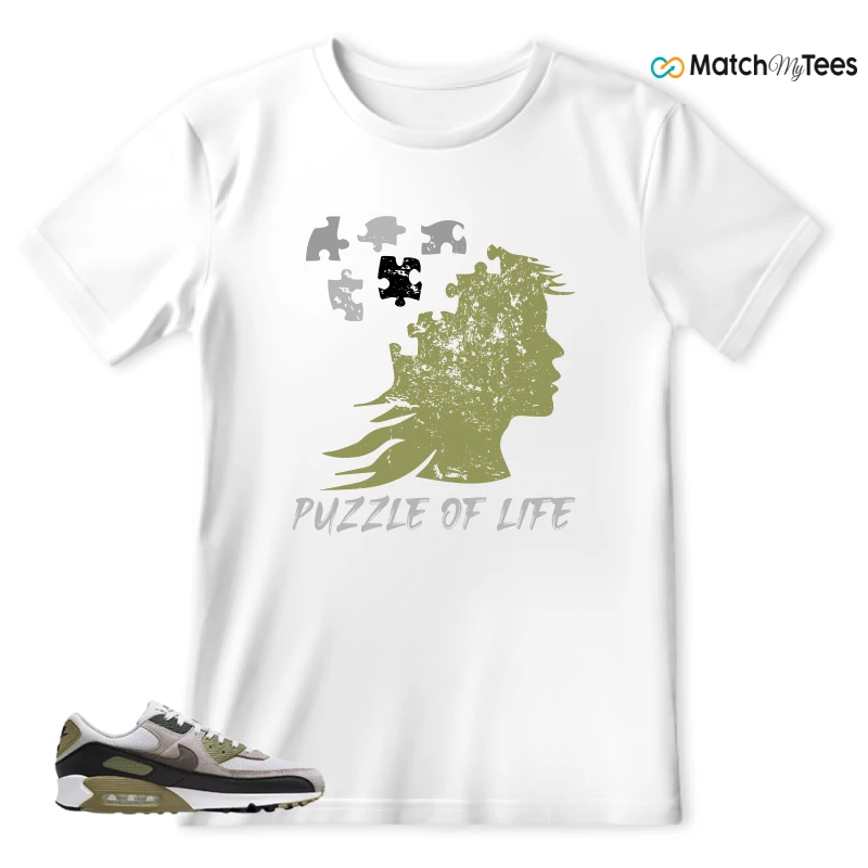 NIKE AIR MAX 90 LIGHT BONE NEUTRAL OLIVE SNEAKER Matching Tees t-shirt