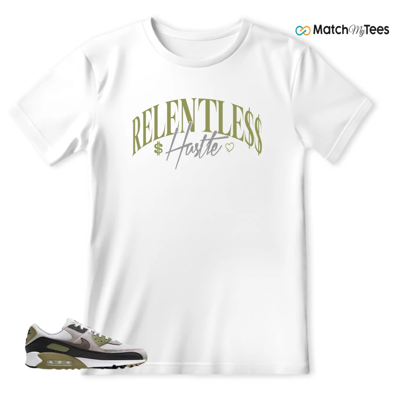 NIKE AIR MAX 90 LIGHT BONE NEUTRAL OLIVE SNEAKER Matching Tees t-shirt