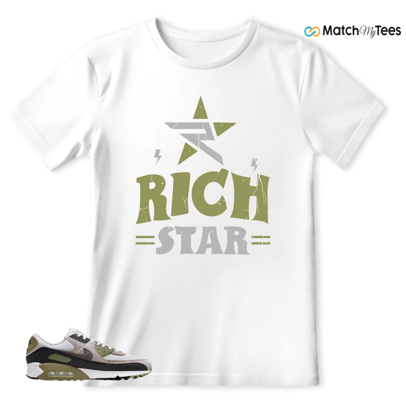 NIKE AIR MAX 90 LIGHT BONE NEUTRAL OLIVE SNEAKER Matching Tees t-shirt