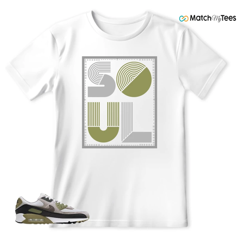 NIKE AIR MAX 90 LIGHT BONE NEUTRAL OLIVE SNEAKER Matching Tees t-shirt