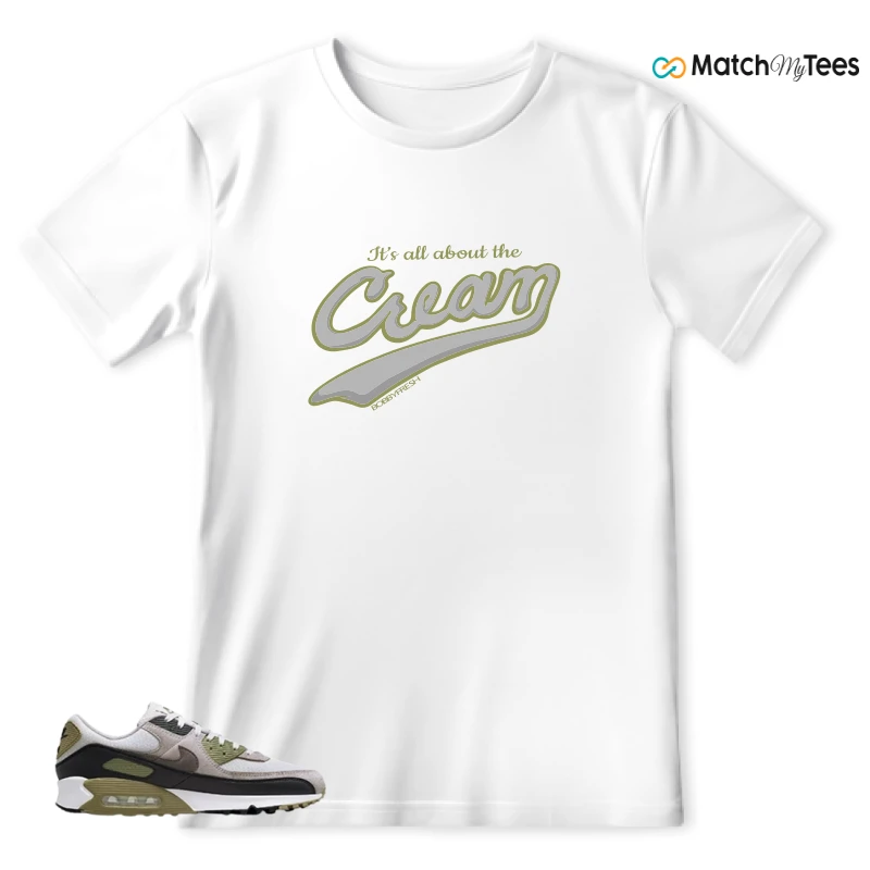NIKE AIR MAX 90 LIGHT BONE NEUTRAL OLIVE SNEAKER Matching Tees t-shirt
