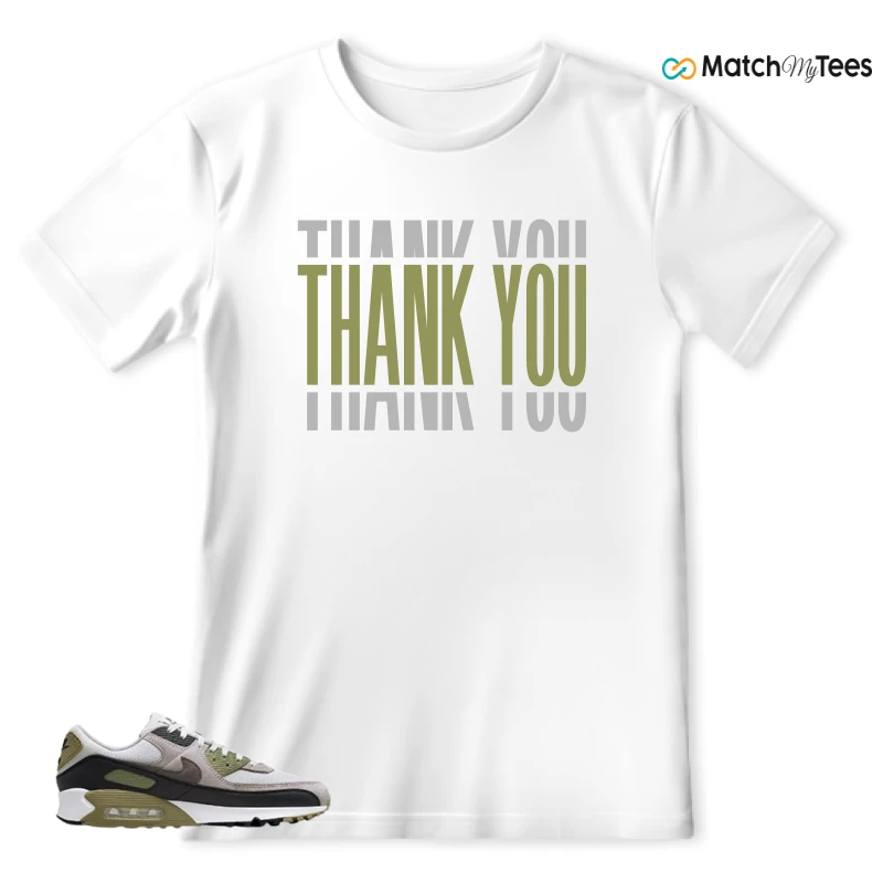 NIKE AIR MAX 90 LIGHT BONE NEUTRAL OLIVE SNEAKER Matching Tees T-shirt for Men