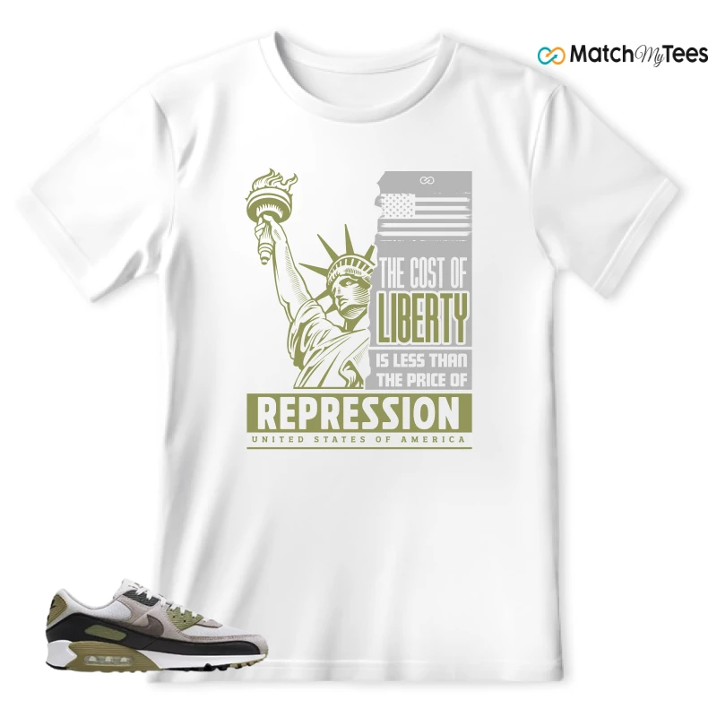 NIKE AIR MAX 90 LIGHT BONE NEUTRAL OLIVE SNEAKER Matching Tees t-shirt