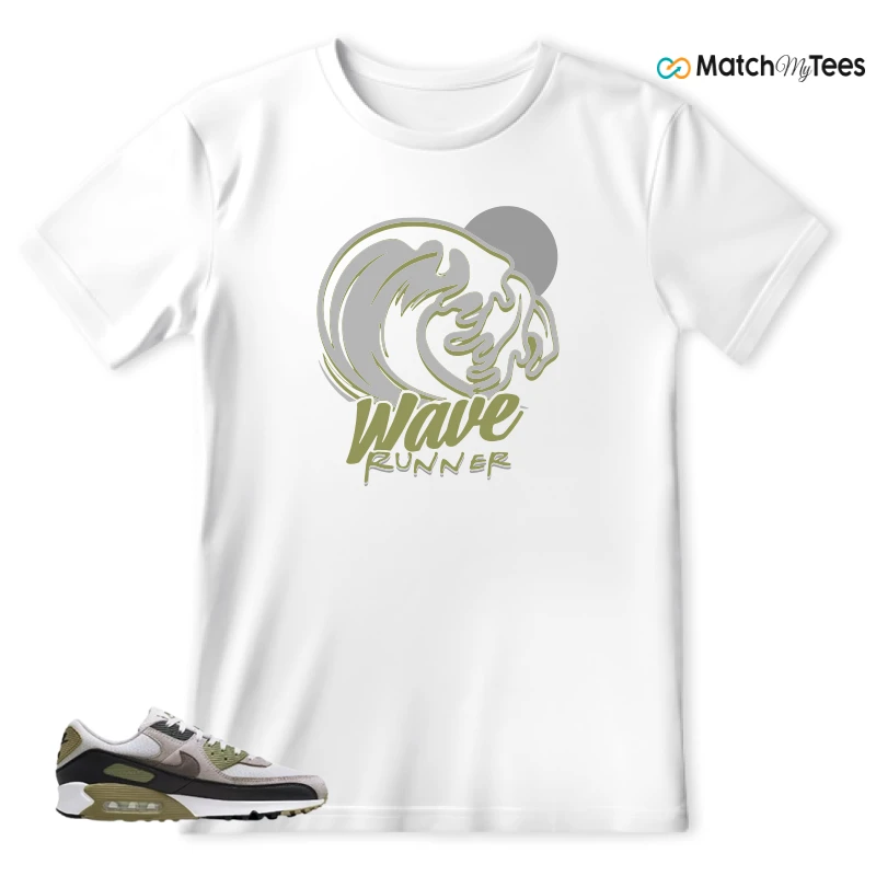 NIKE AIR MAX 90 LIGHT BONE NEUTRAL OLIVE SNEAKER Matching Tees t-shirt