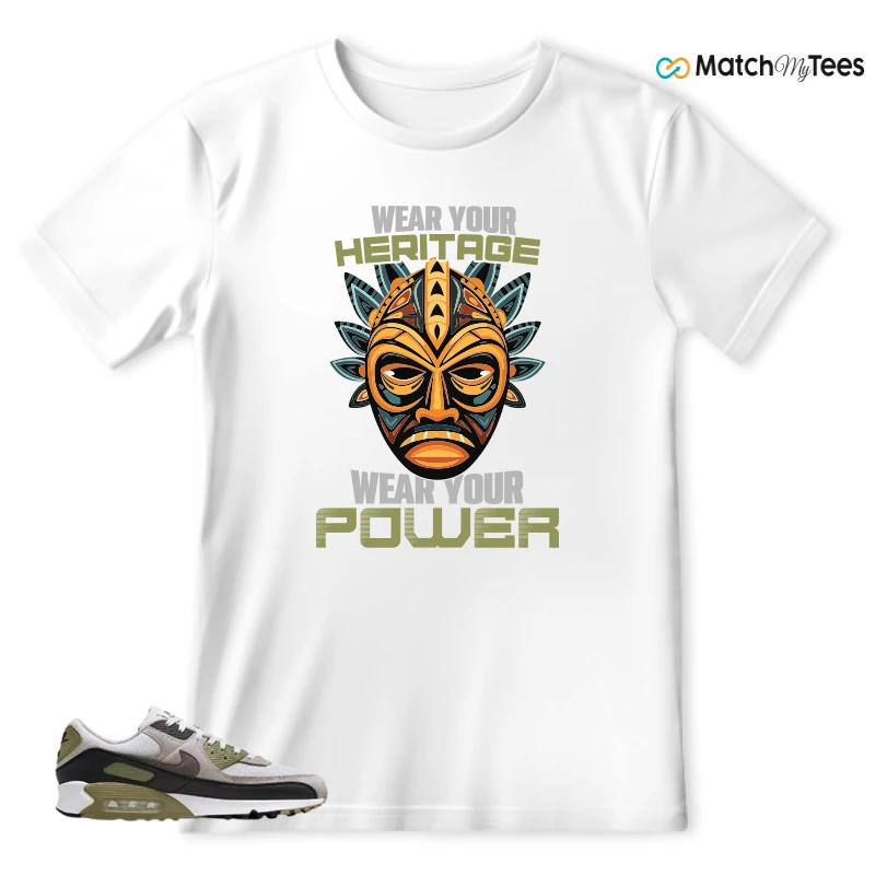 NIKE AIR MAX 90 LIGHT BONE NEUTRAL OLIVE SNEAKER Matching Tees t-shirt