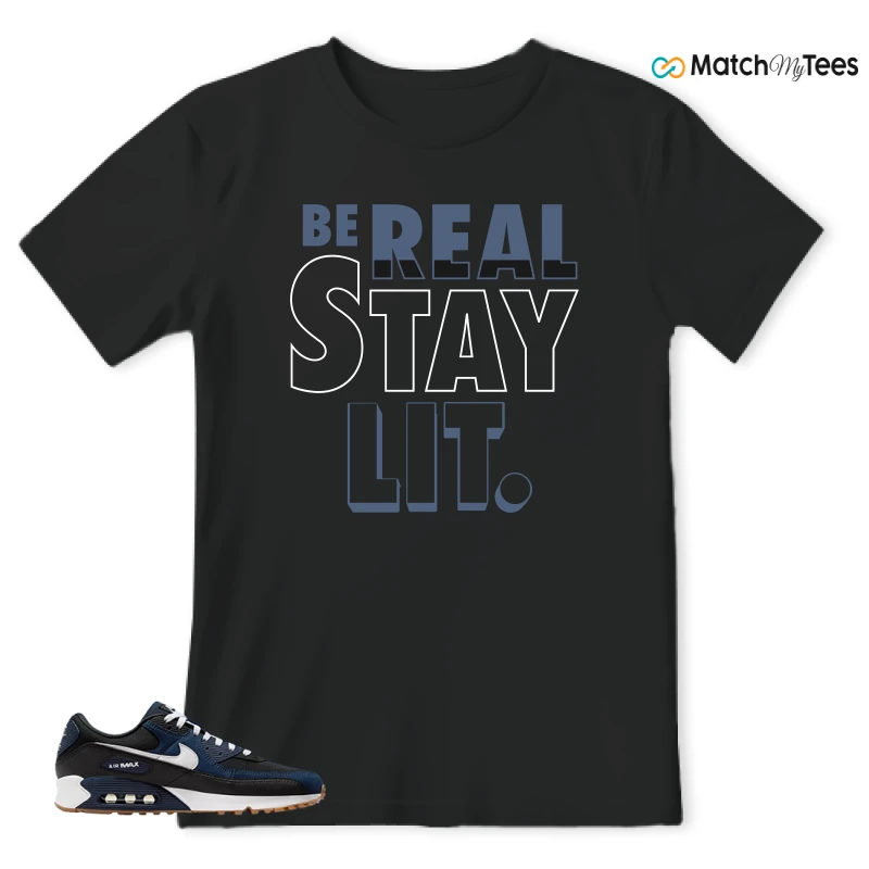 NIKE AIR MAX 90 MIDNIGHT NAVY GUM SNEAKER Matching Tees t-shirt