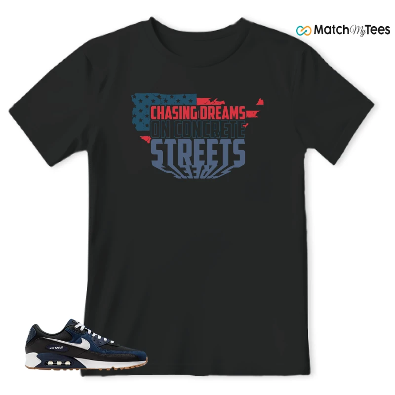NIKE AIR MAX 90 MIDNIGHT NAVY GUM SNEAKER Matching Tees t-shirt