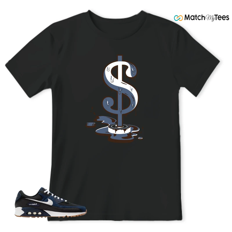 NIKE AIR MAX 90 MIDNIGHT NAVY GUM SNEAKER Matching Tees T-shirt for Men