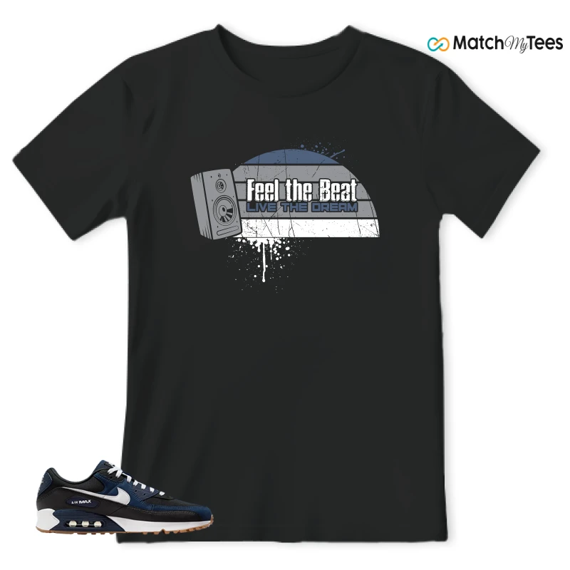 NIKE AIR MAX 90 MIDNIGHT NAVY GUM SNEAKER Matching Tees t-shirt