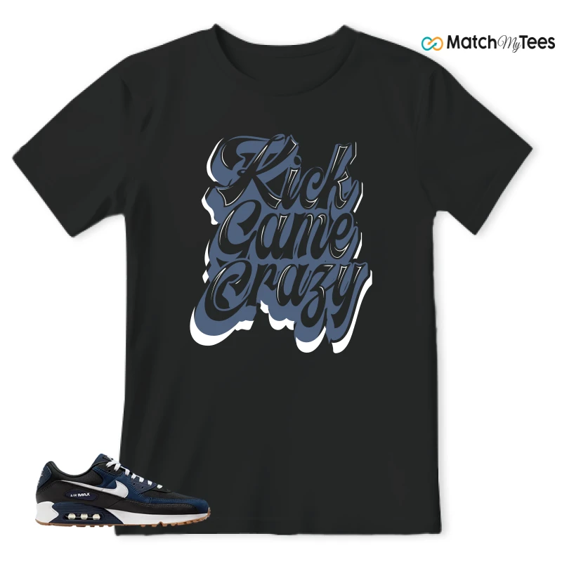 NIKE AIR MAX 90 MIDNIGHT NAVY GUM SNEAKER Matching Tees t-shirt