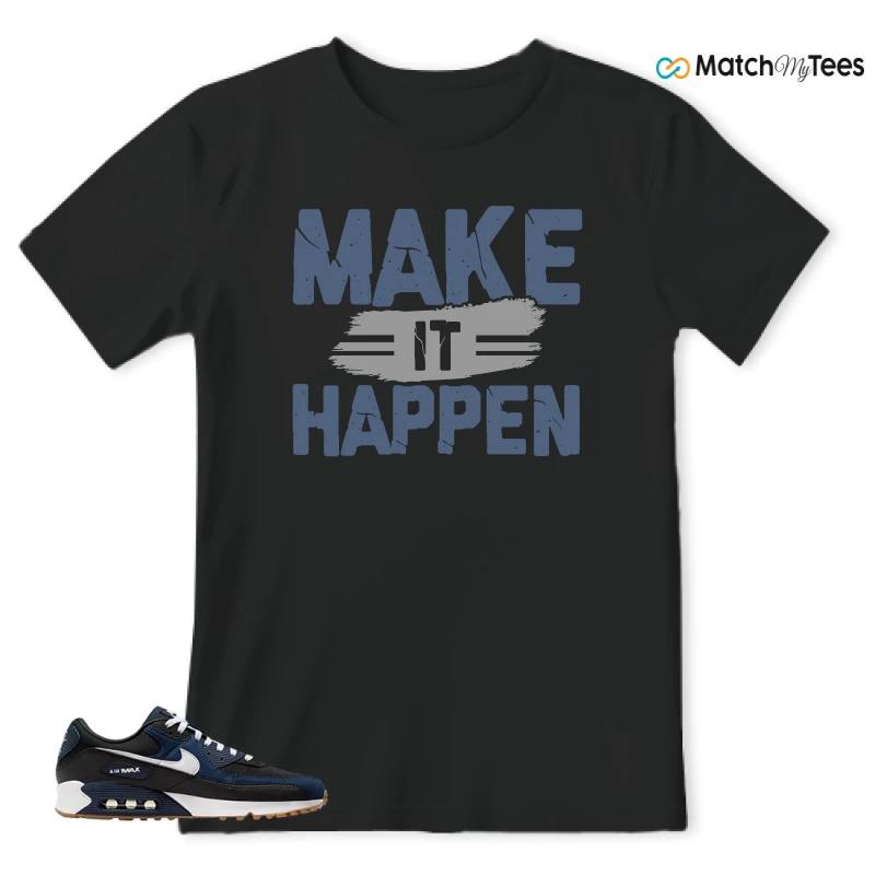 NIKE AIR MAX 90 MIDNIGHT NAVY GUM SNEAKER Matching Tees T-shirt for Men