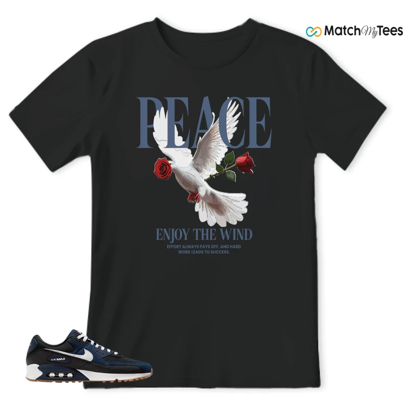 NIKE AIR MAX 90 MIDNIGHT NAVY GUM SNEAKER Matching Tees t-shirt